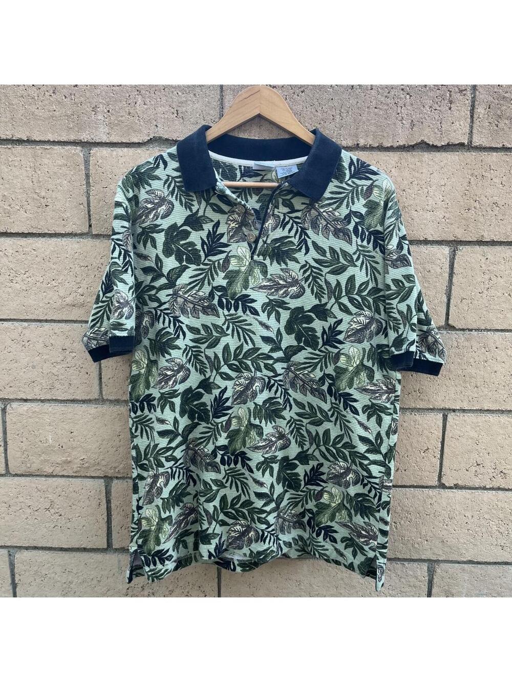 Vintage Y2K Hawaiian surf ocean pacific polo shirt | size L